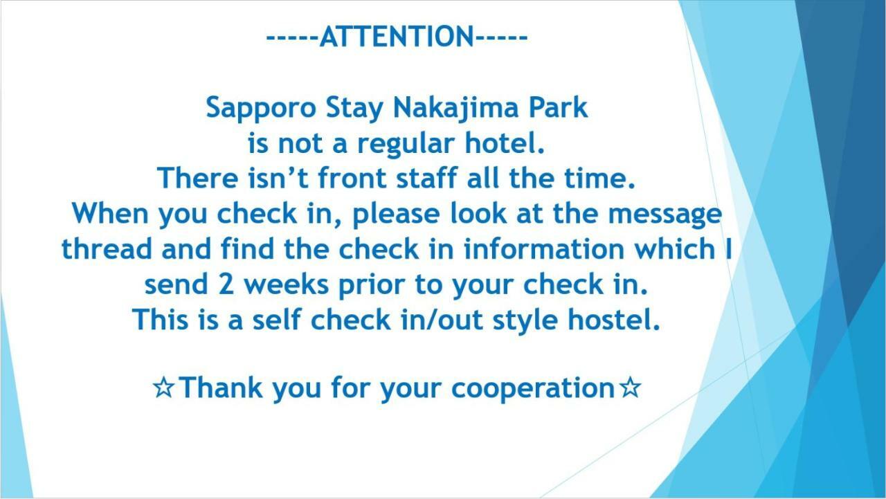 Sapporo Stay Nakajima Park Exterior foto